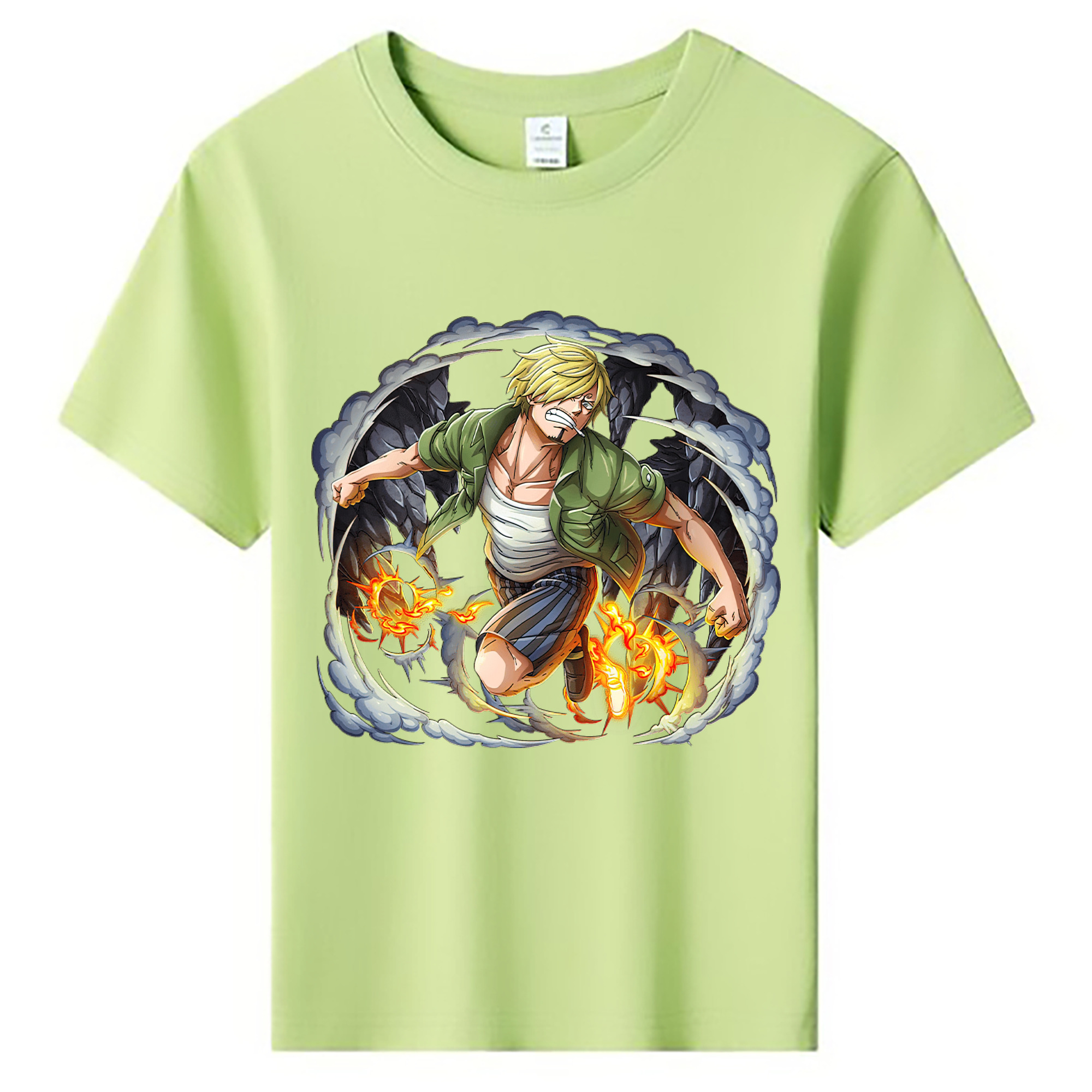 （画像用） ワンピース サンジ ONE PIECE Sanji 綿100％キッズTシャツ（フロントプリント）